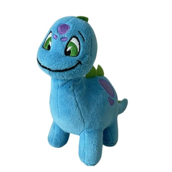 Neopets Chomby Plush Tyrannia 6" Dinosaur Stuffed Animal 2008 Blue Purple Green - Picture 1 of 9